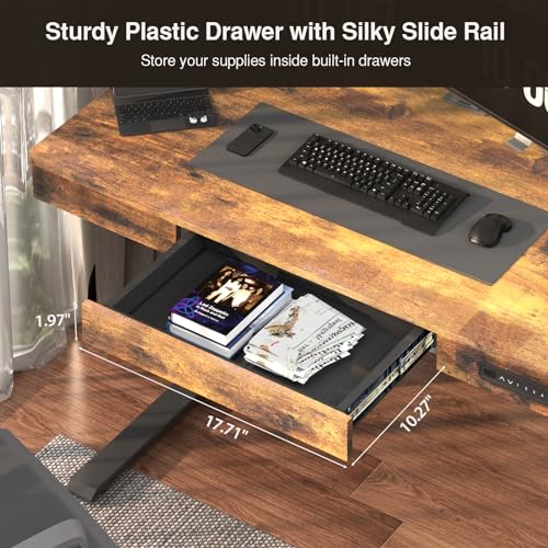 White 48 x 24 Inches Height Adjustable Electric Standing Desk O846025