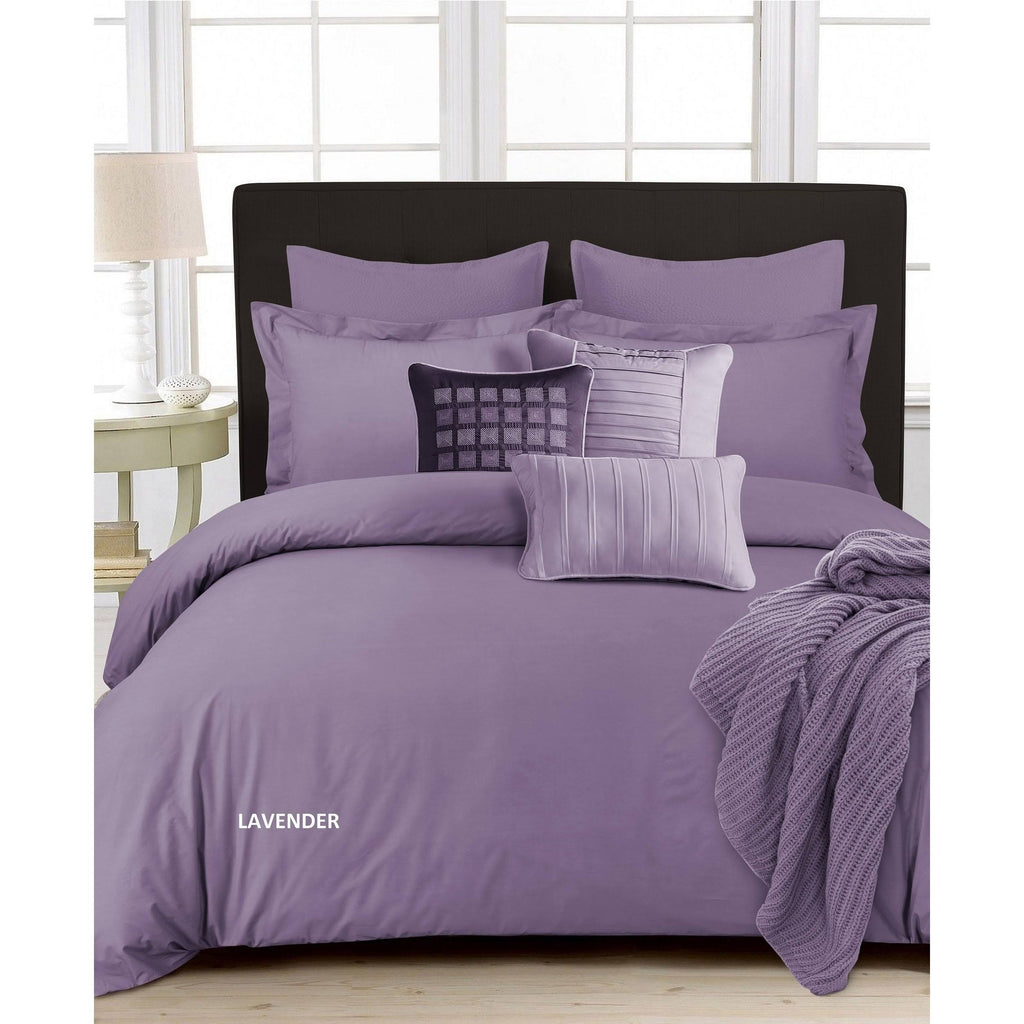 350 Thread Count Cotton Percale Duvet Cover Set Purple T12263