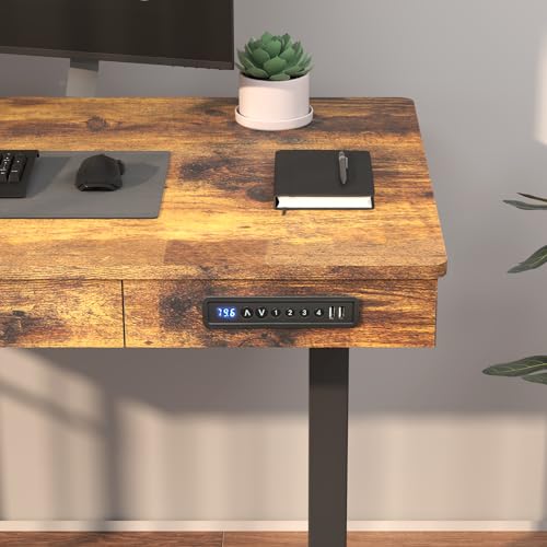 White 48 x 24 Inches Height Adjustable Electric Standing Desk O846025