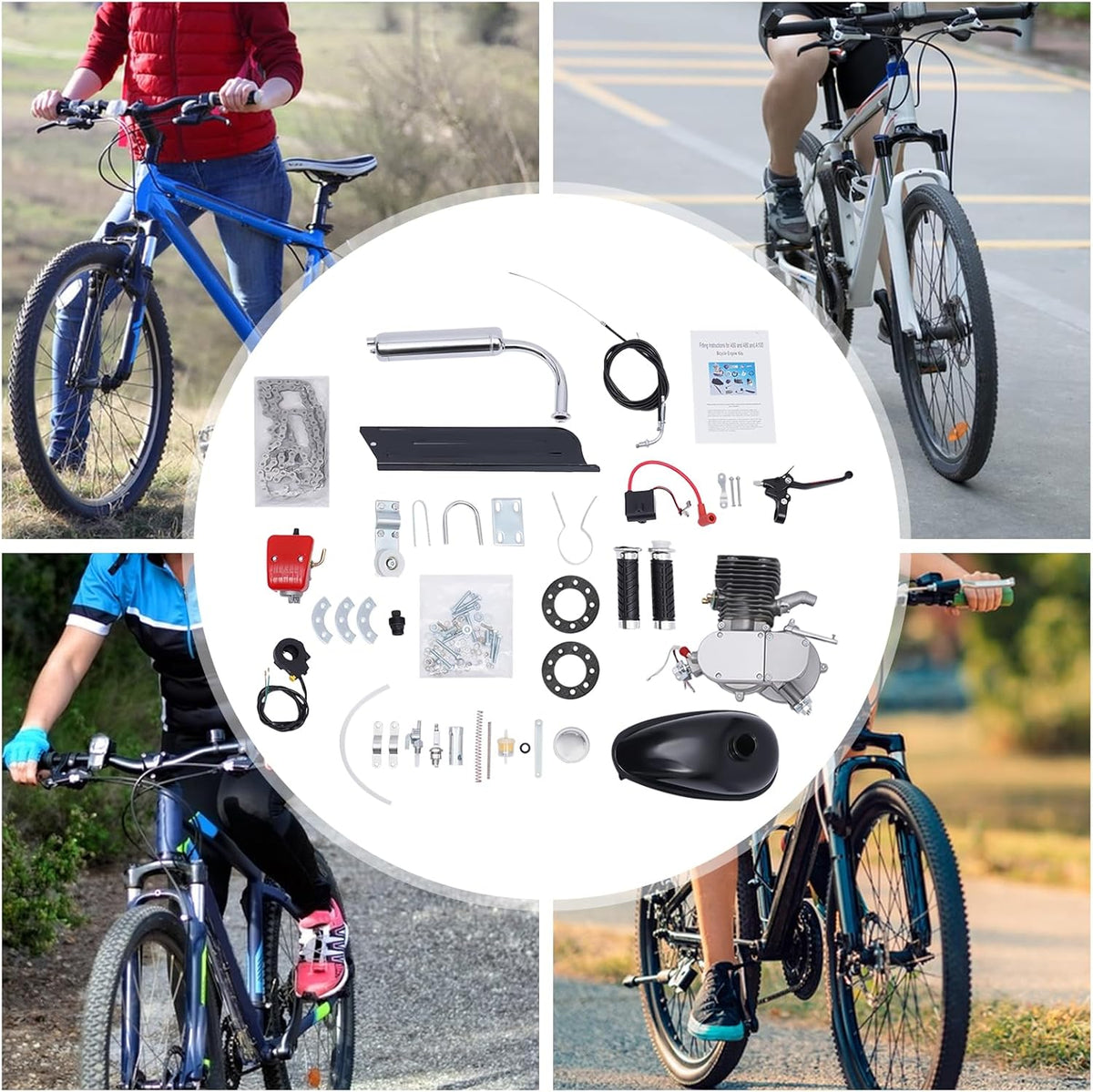 100CC 2-Stroke Gas Bicycle Engine Kit for 26" 28" Bicycle M311
