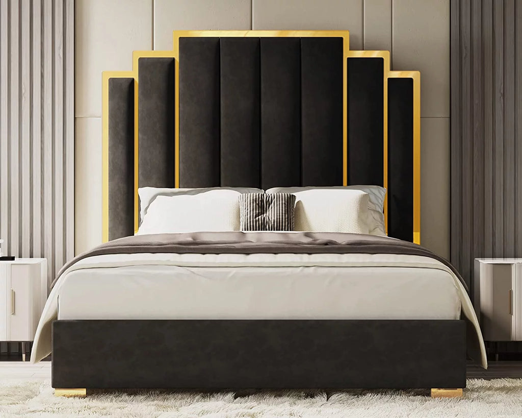 Queen Size Upholstered Bed with Headboard Q448343