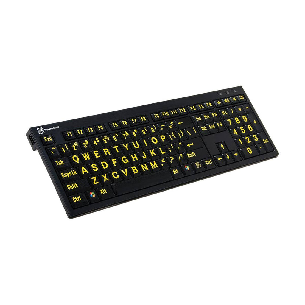 Yellow on Black American English Keyboard Z156096