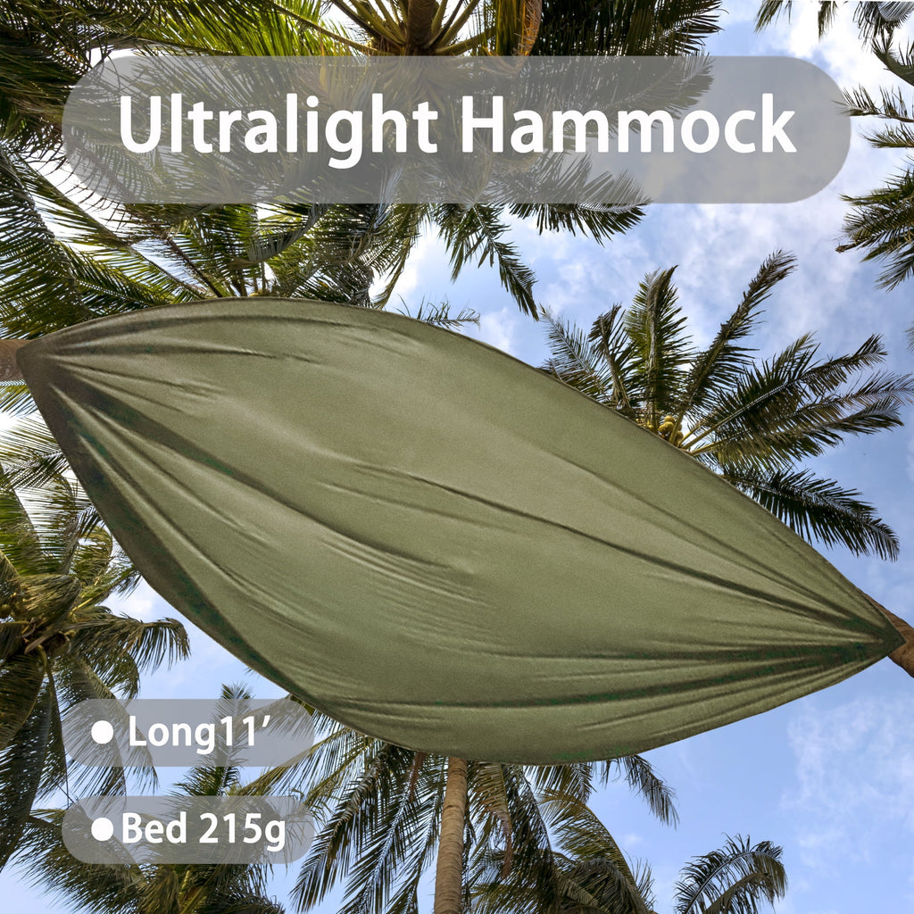 Olive Green Camping Hammock with Tree Straps H131