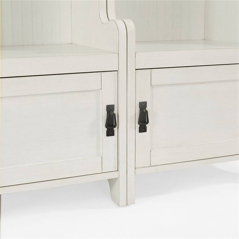 Hall Tree in Distressed White (Set of 2) H3173