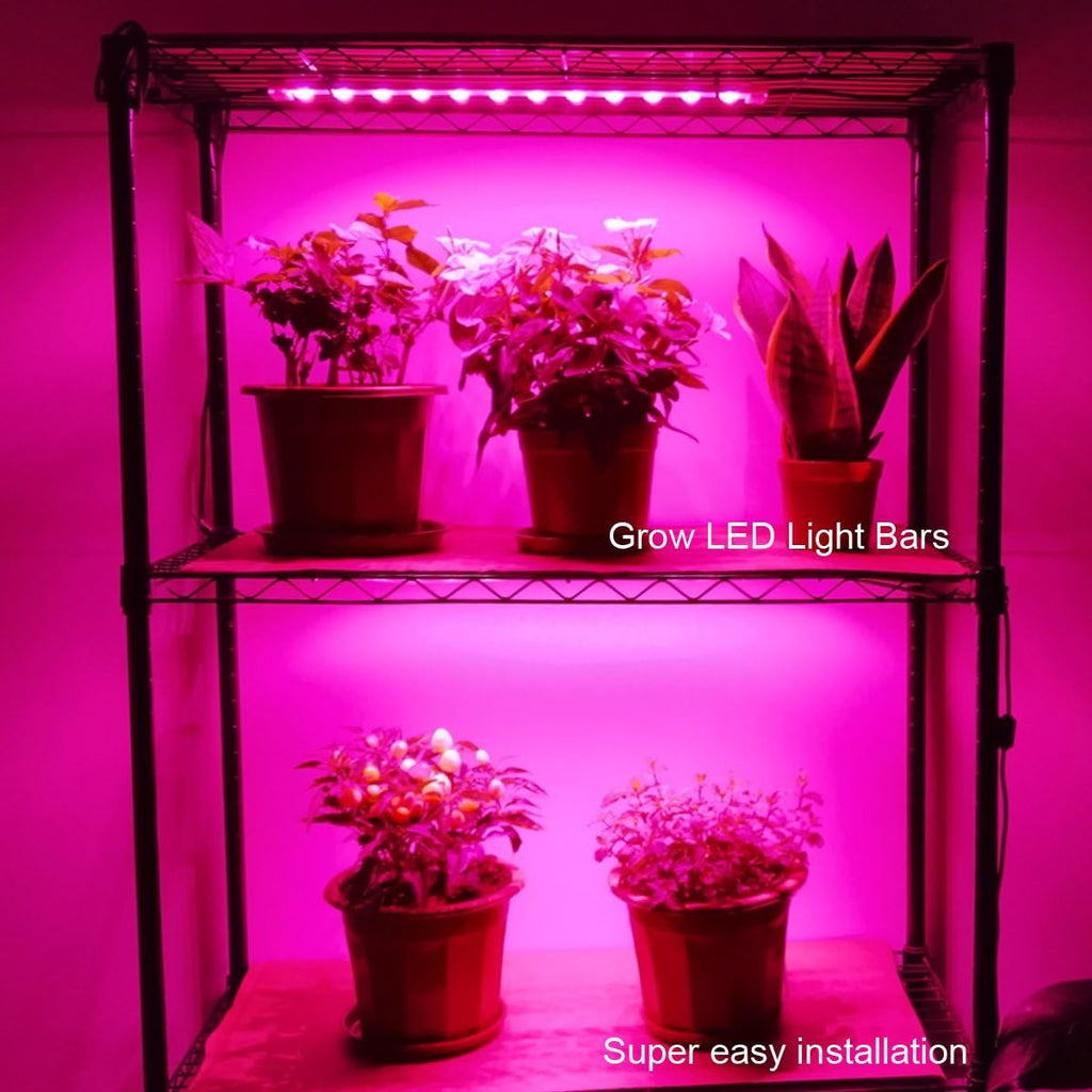 4 pcs 16 Inches LED Grow Light Strips with Extension Cables C96045