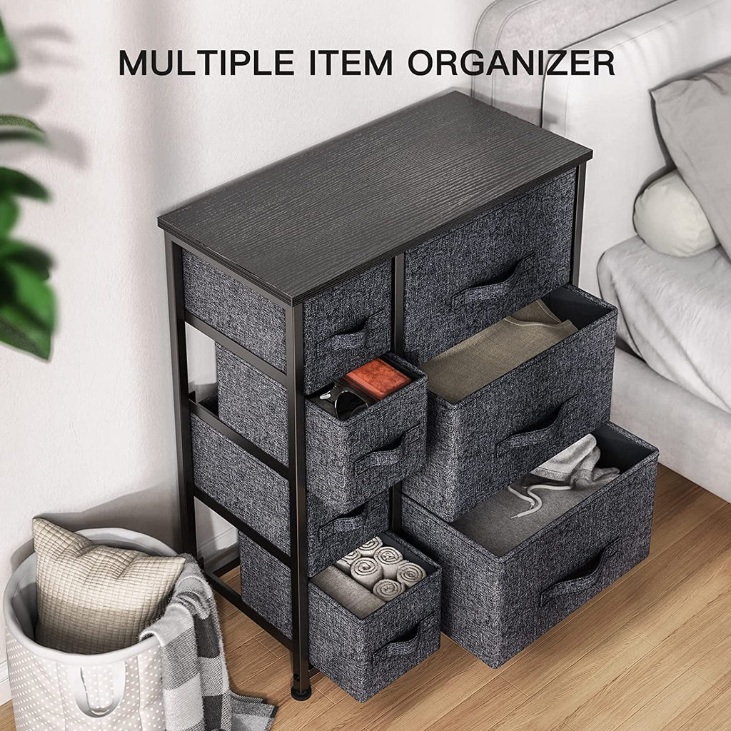7 Drawer Fabric Dresser with Steel Frame Z9158