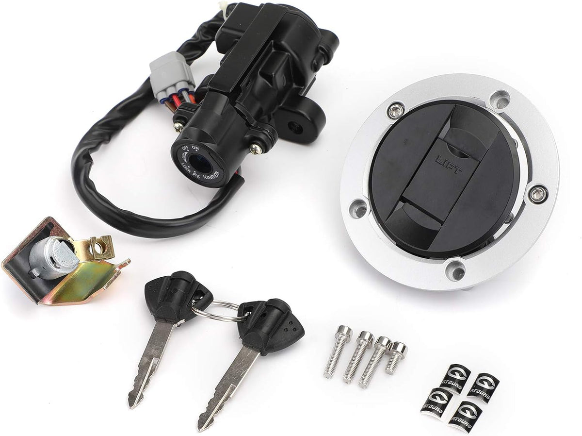 Ignition Switch Fuel Gas Cap Seat Lock Keys for Suzuki GSXR 600 750 1000 V-Strom U30974