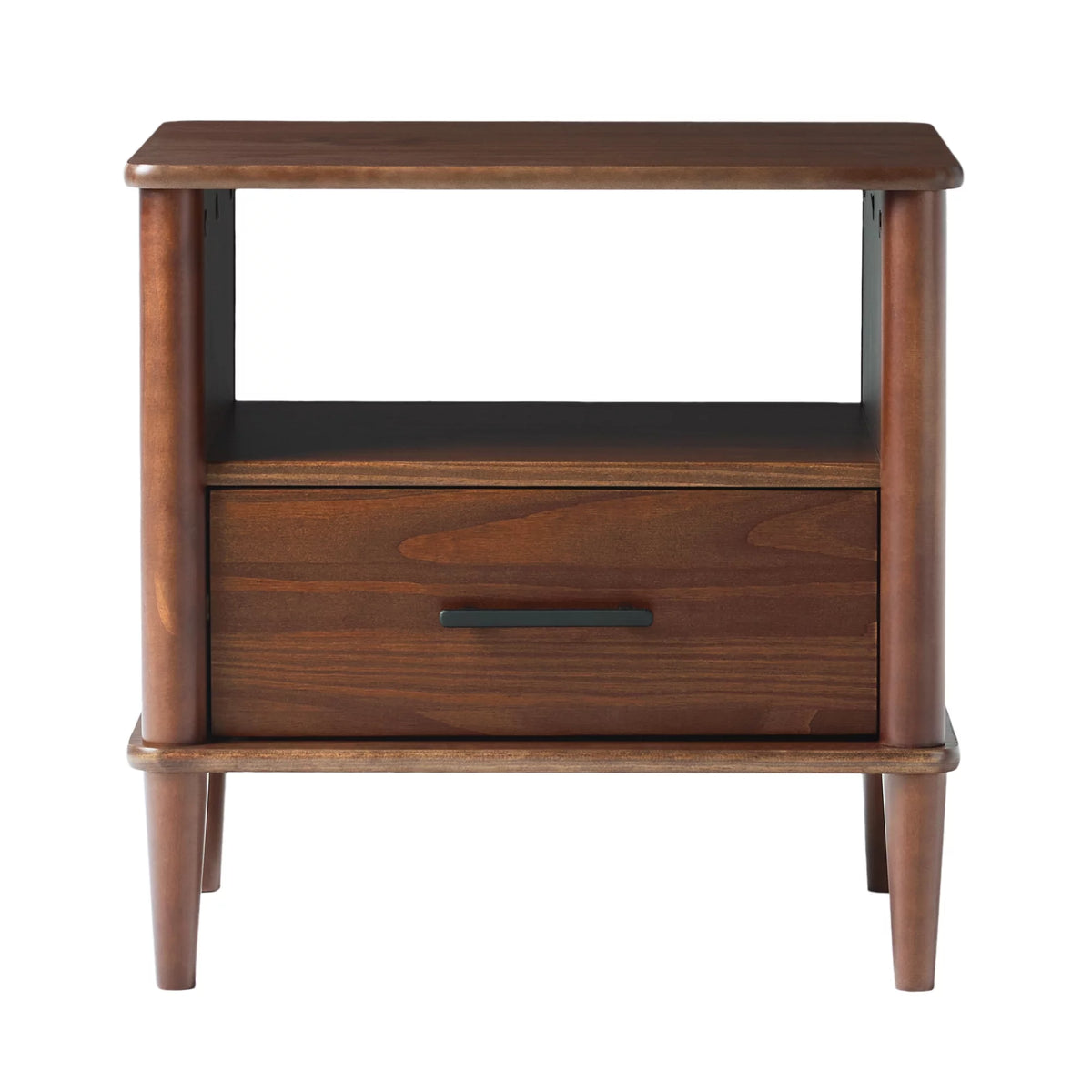Walnut 1-Drawer Nightstand B197