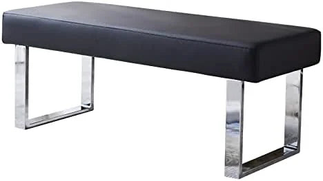Upholstered Bench with Metal Legs B6394