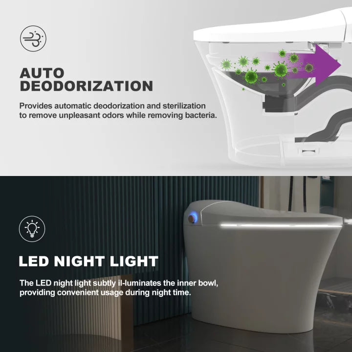 Smart Heated Bidet Toilet with Remote Control B608