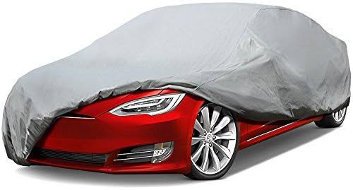 7 Layer Gray Universal Sedan Cover with Cotton V8279