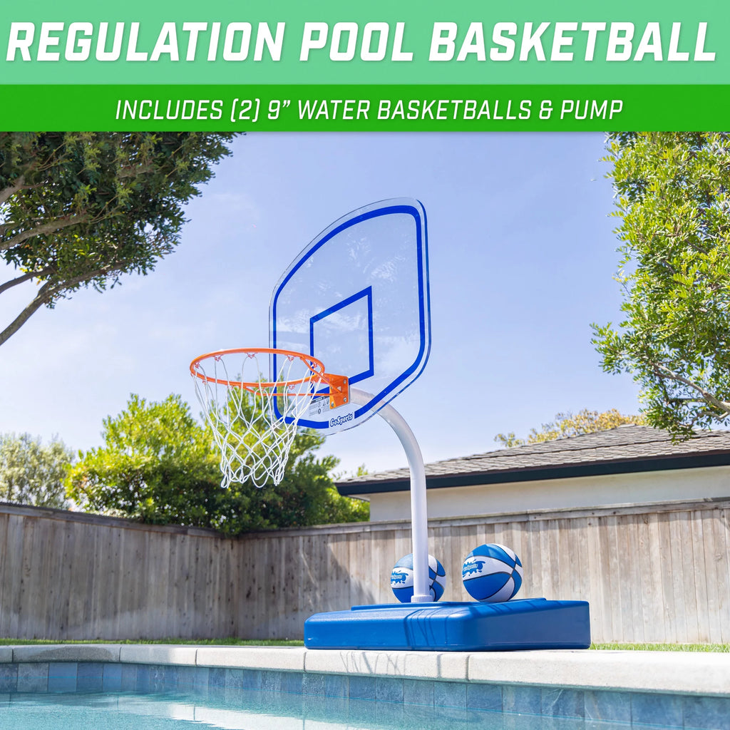 Acrylic Pool Basketball Hoop with Water Weighted Base P788426