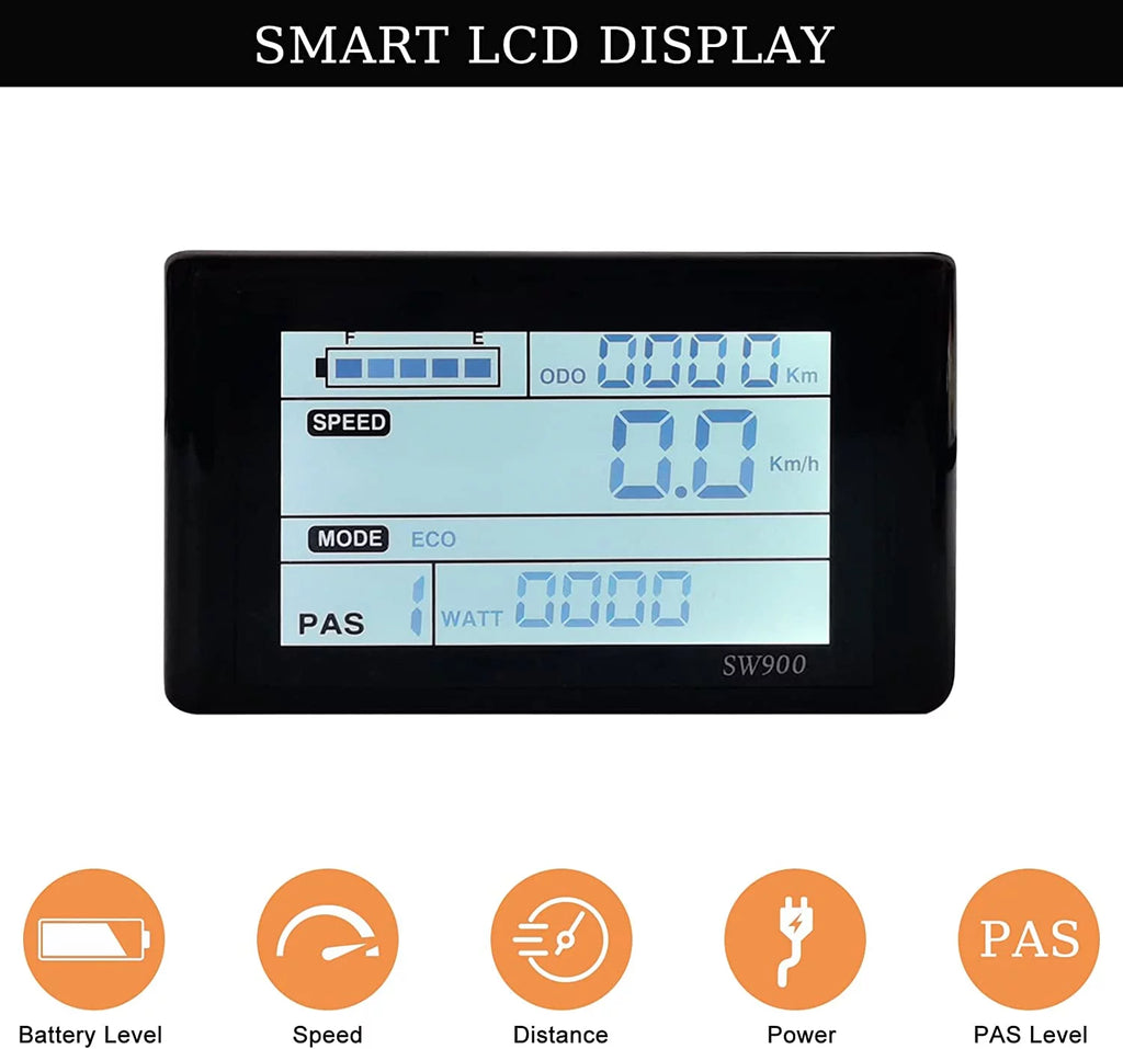 48V 1000W 26" Electric Bike Conversion Kit with LCD Display E601202