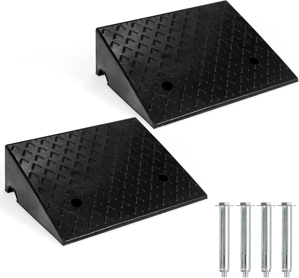 Rubber Curb Ramps, 6 H x 19 W, Pack of 2 G190