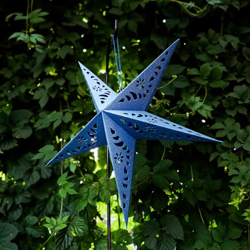 Purple Paper Star Lantern with Gold Accents X769