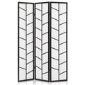 Black 3 Panel Wood Folding Room Divider B28898