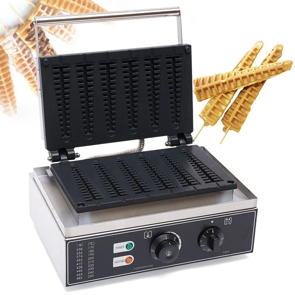 6pcs Non-stick Electric Stick Waffle Maker Machine L504081