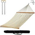 13 ft. Double Hand Woven Oatmeal Polyester Rope Hammock I24818