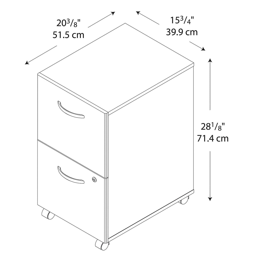 Natural Cherry 2-Drawer Mobile Filing Cabinet G23550