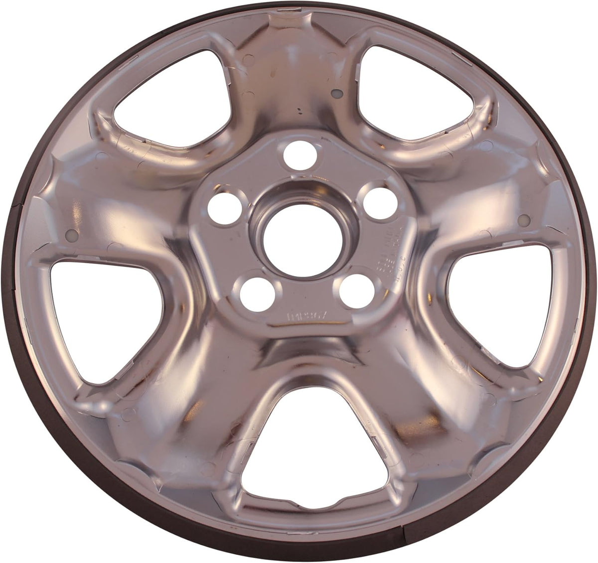 Chrome 5 Spoke Steel Rim Wheel Skin Hub Caps Set of 4 I229