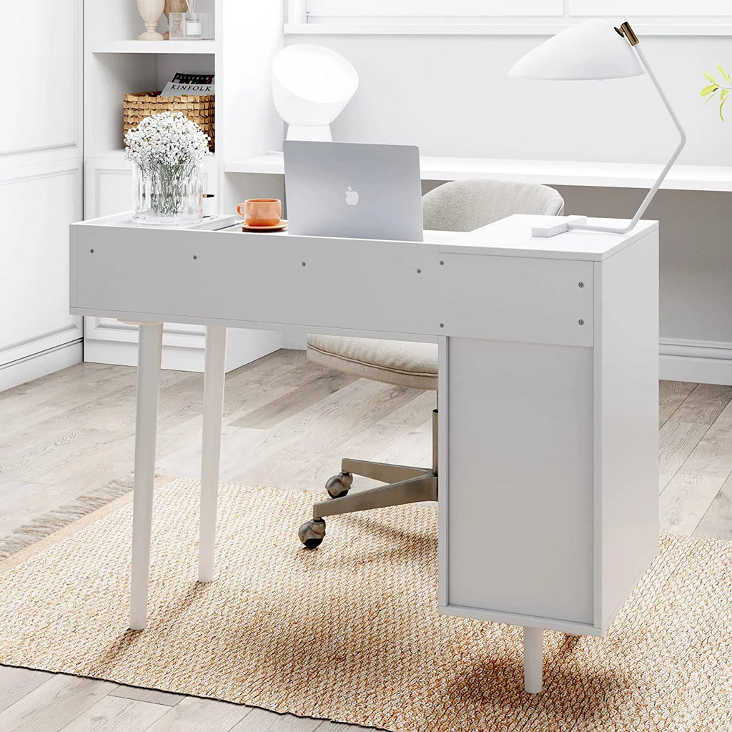White 4 Drawer Vanity Dressing Table P3793
