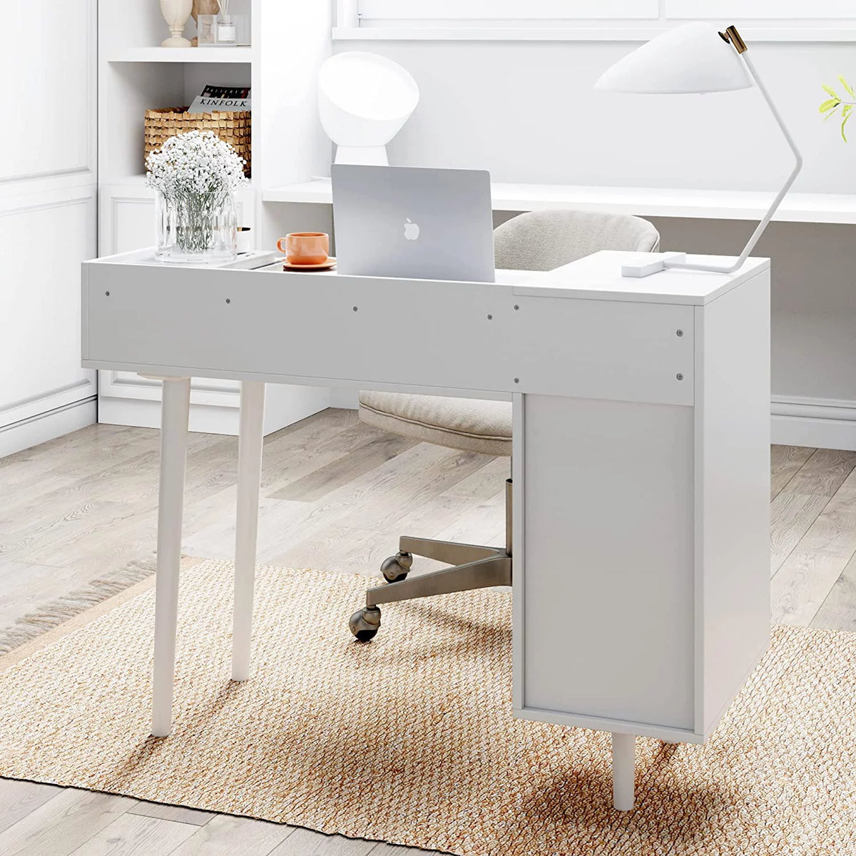 White 4 Drawer Vanity Dressing Table P3793
