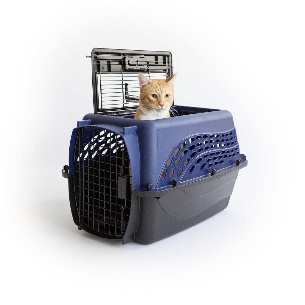 Blue 24 2-Door Plastic Pet Carrier U903