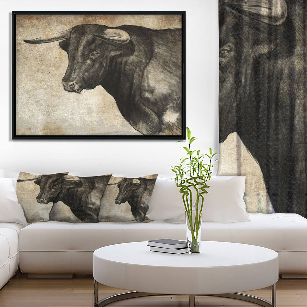 Multi Color Framed Canvas Animal Art Q5614