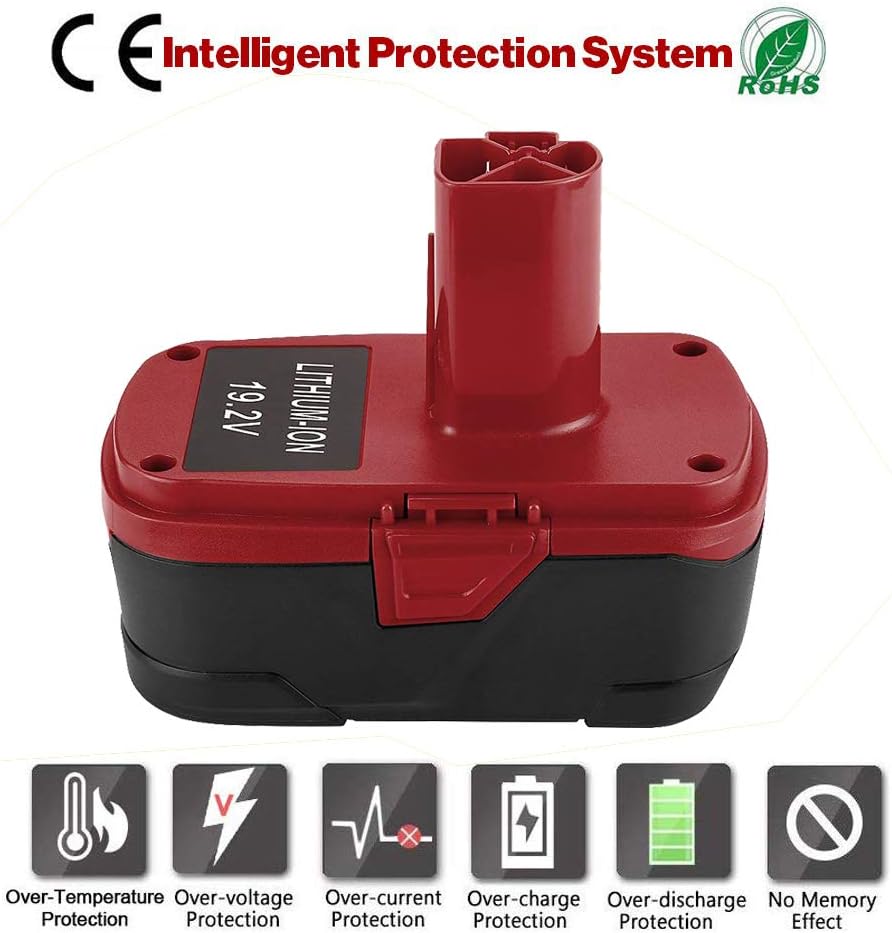 2 Pack 19.2V 6000mAh Lithium Battery Replacement J95476