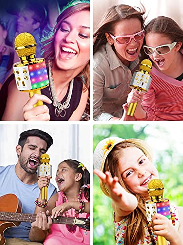 4 in 1 Wireless Karaoke Microphone with LED Lights G765022