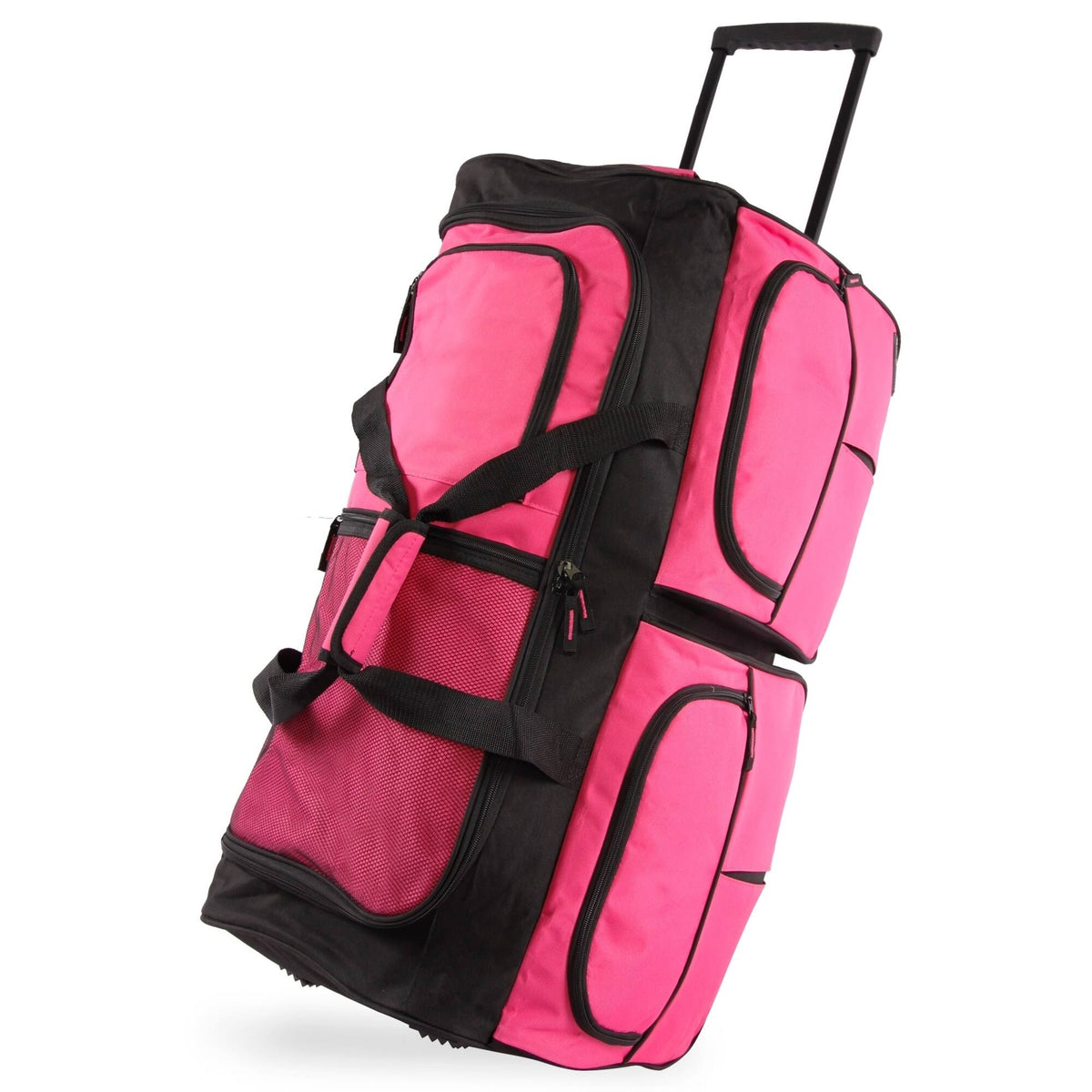 Large Rolling Duffel Bag Pink D4176