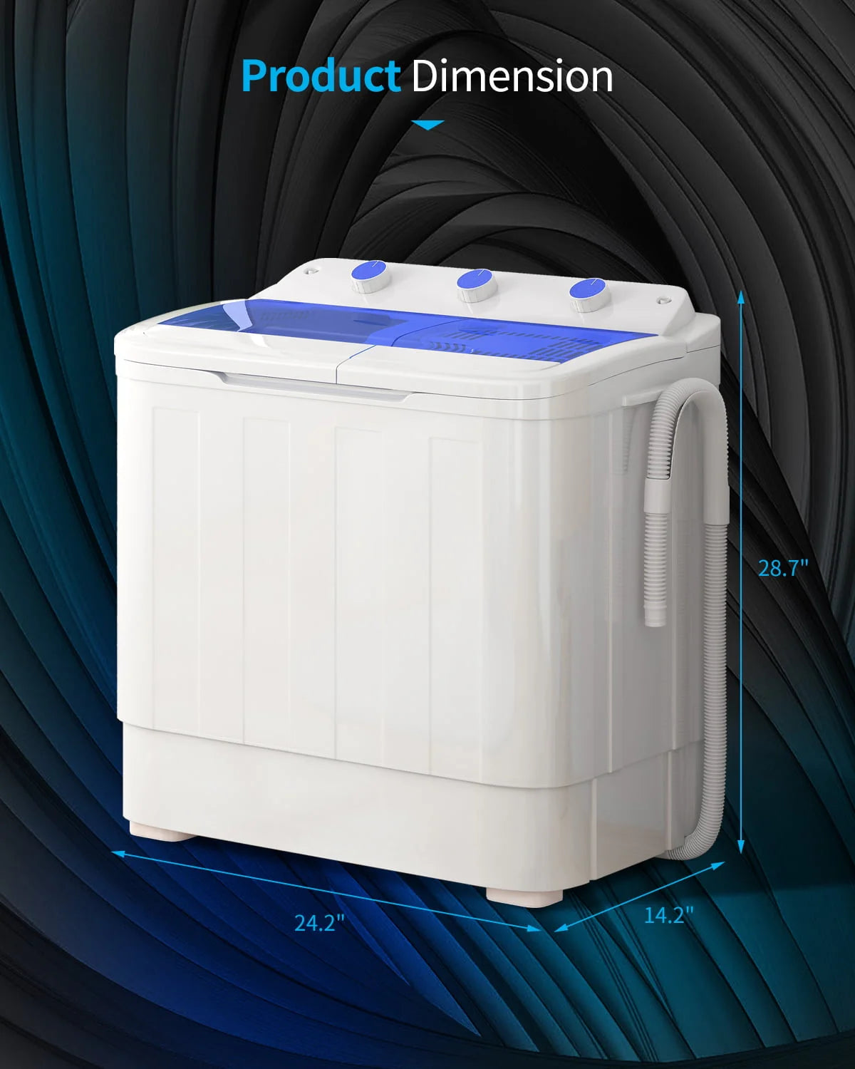 26LBS Portable Twin Tub Washing Machine I6445