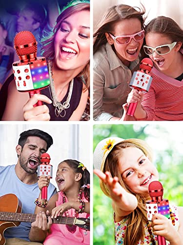 4 in 1 Wireless Karaoke Microphone with LED Lights G765022