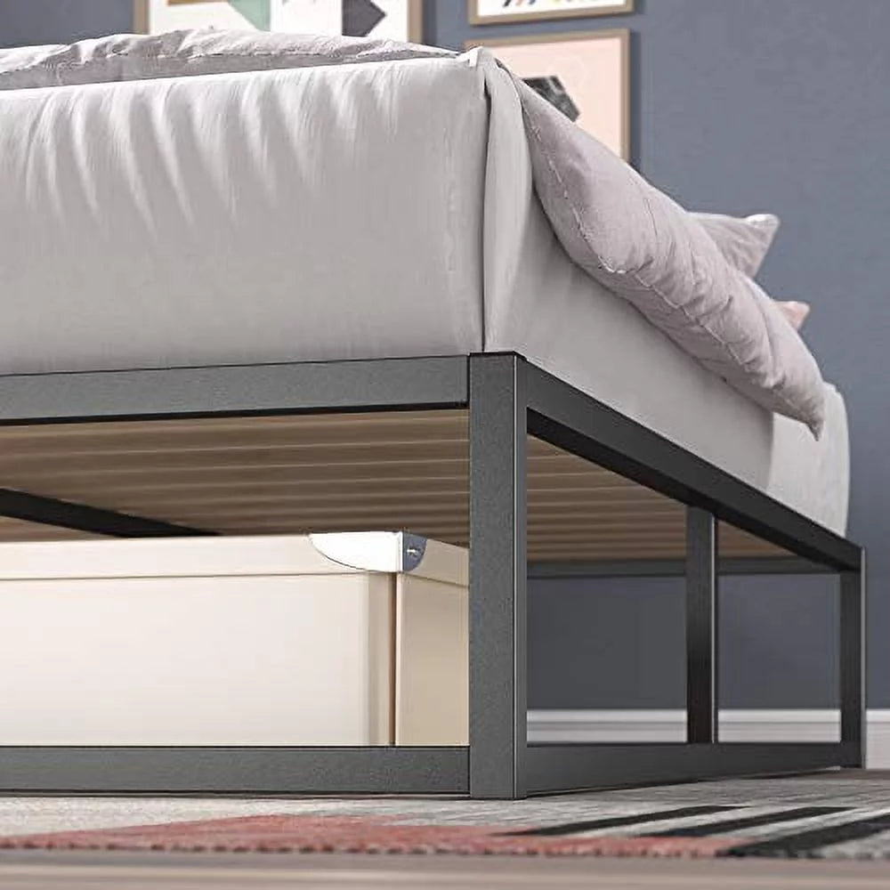 Queen Size Wood Slat Platform Bed Frame T4302