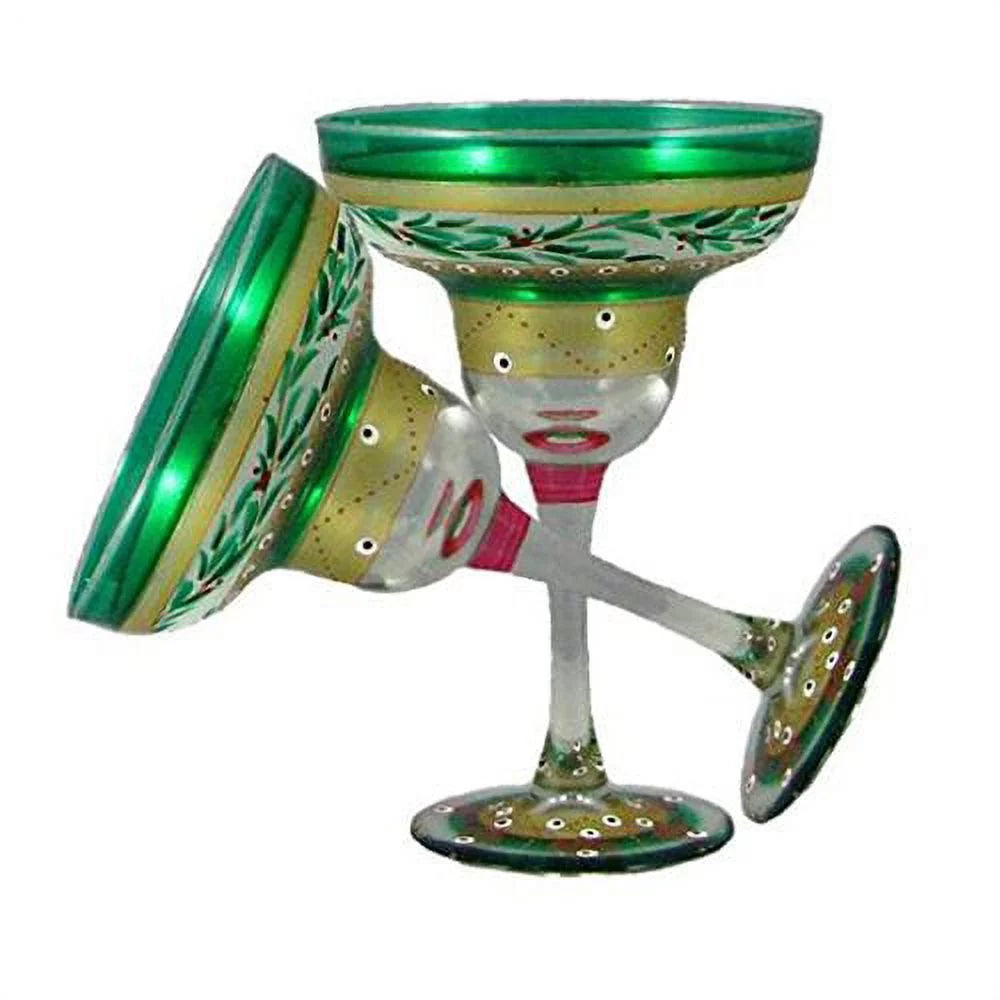 Hand Painted Margarita Glasses Set of 2 G477608