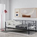 Black Twin Metal Daybed Frame with Steel Slats G552