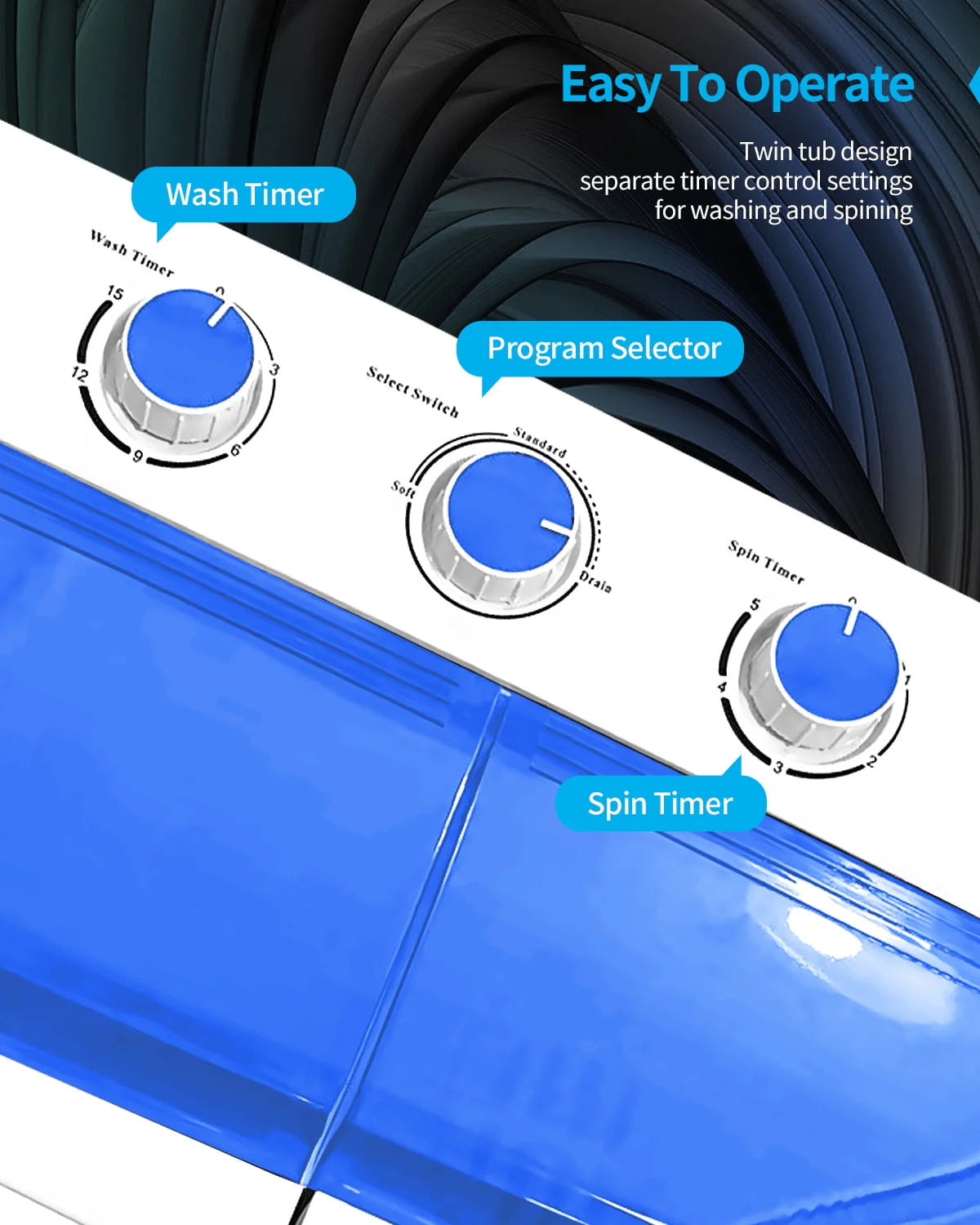 26LBS Portable Twin Tub Washing Machine I6445