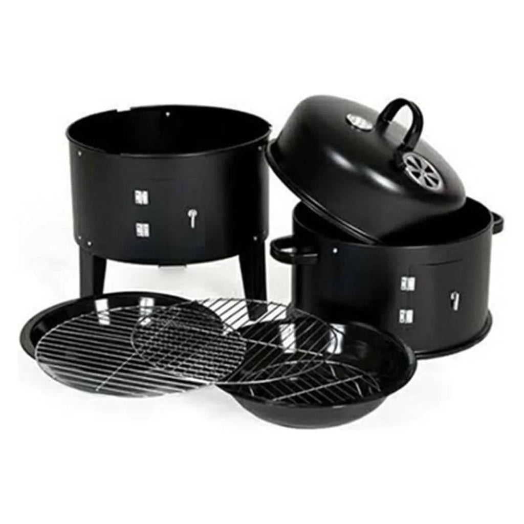 Charcoal Grill Smokeless Vertical BBQ Smoker Portable Meat Cooker C85969