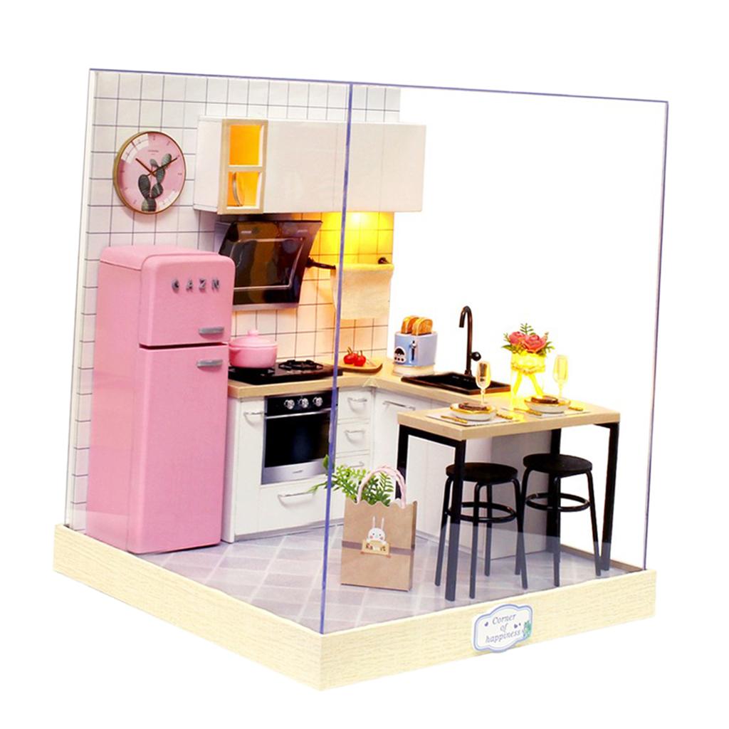 1:24 Wooden Dollhouse with Furniture Case G9664