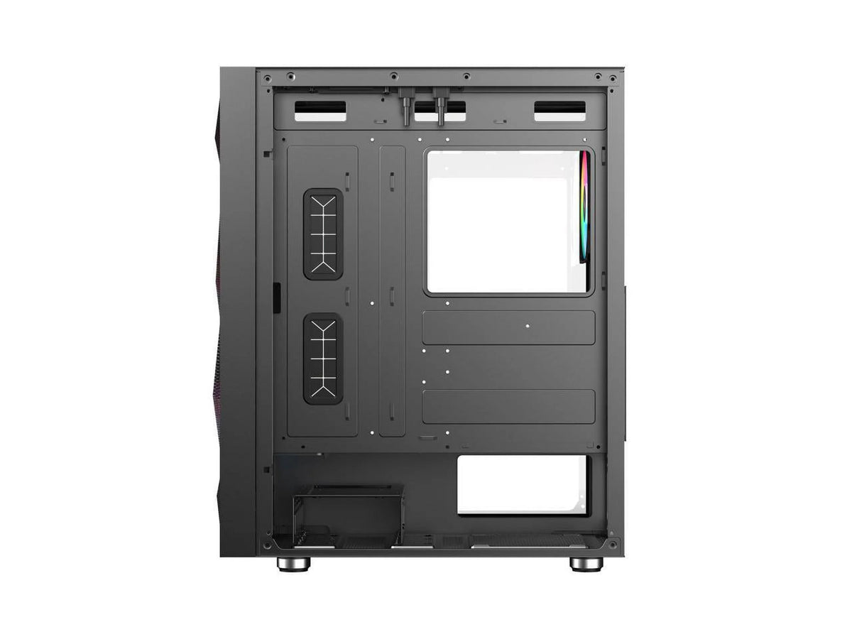 Black ATX Mid Tower Gaming Computer Case with 4 ARGB Fans H928700