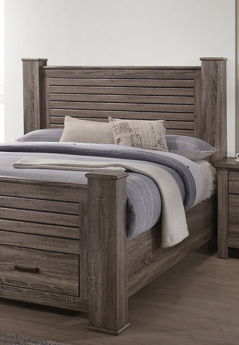 King Size Storage Drawers Wooden Bed U645850
