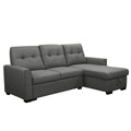 Brown 3-Piece Corner Sleeper Sectional with Storage Ottoman H206741