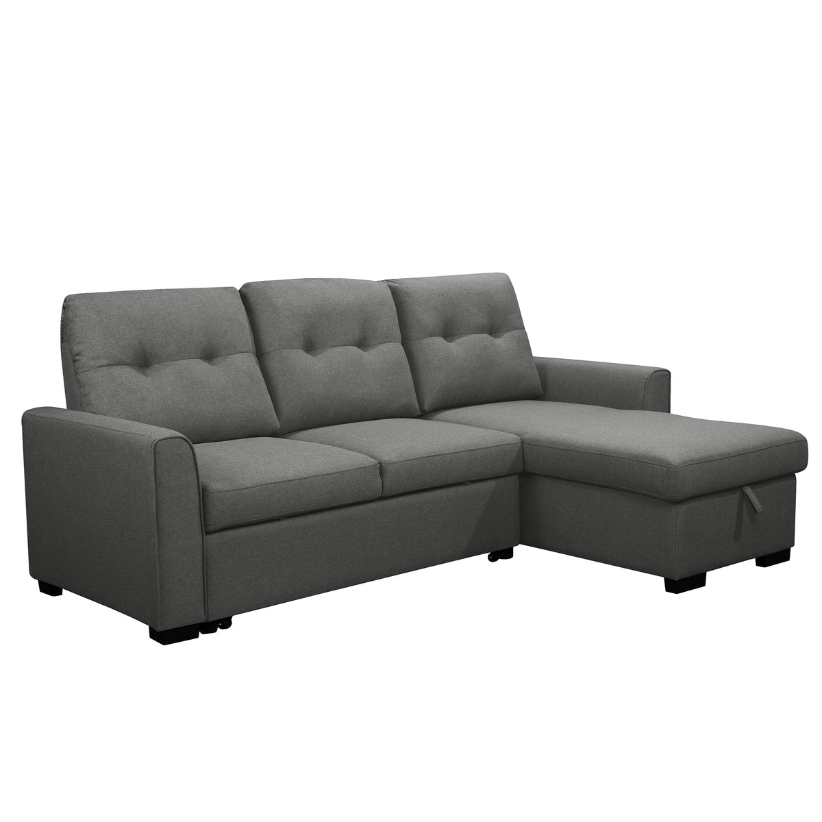 Brown 3-Piece Corner Sleeper Sectional with Storage Ottoman H206741