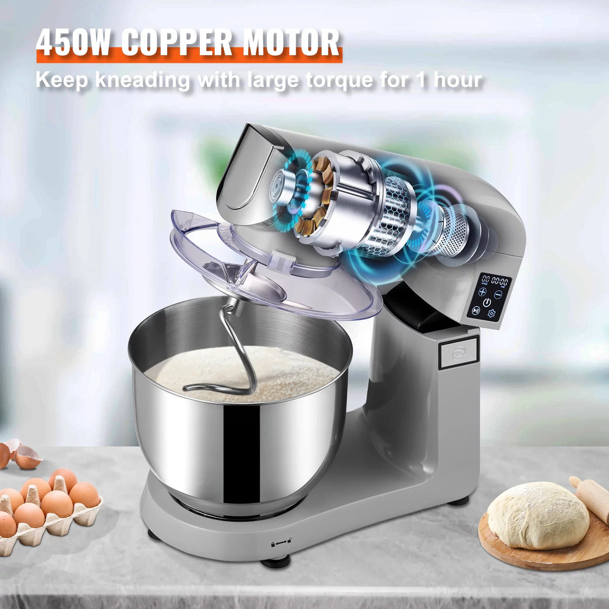 Stand Mixer Tilt Head Dough Mixer 7L 450W 6 Speed B2607