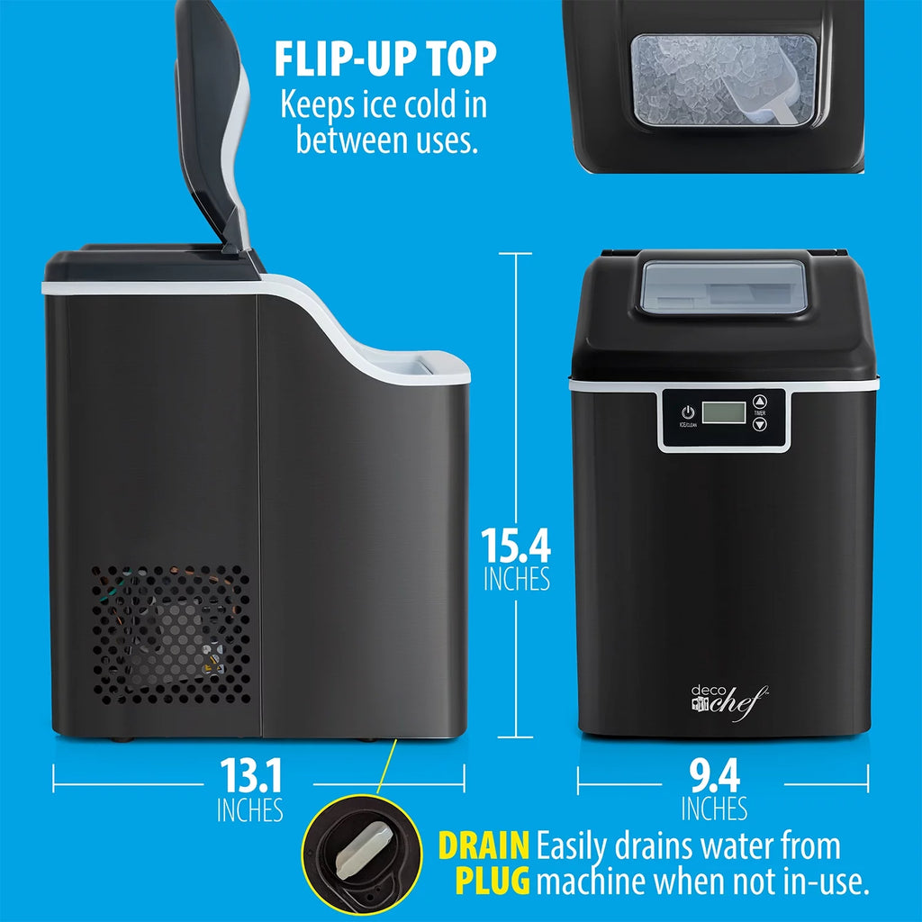 44LB Countertop Ice Maker, Black T1580