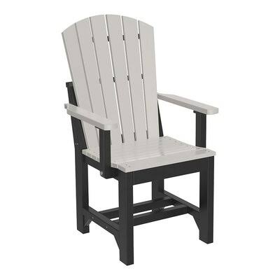 Dove Gray/Black Adirondack Patio Dining Chair A9808