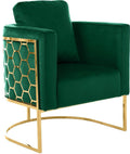 Green Velvet Gold Chair X31725