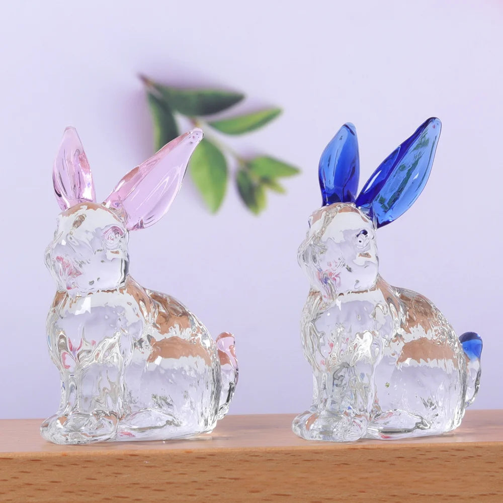 Blue Crystal Rabbit Figurine Ornament U178041