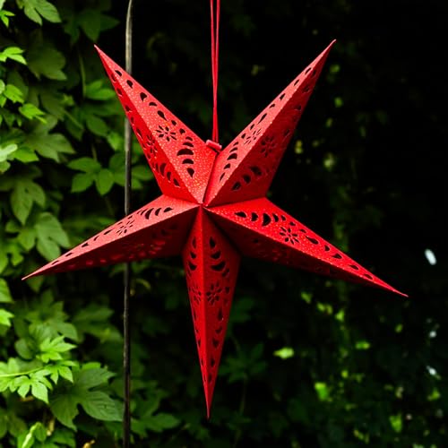 Purple Paper Star Lantern with Gold Accents X769
