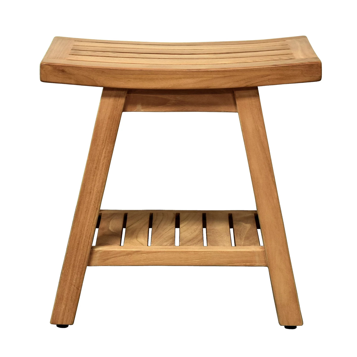 Solid Teak Fully Assembled Shower Bath Spa Stool Side Table U52891
